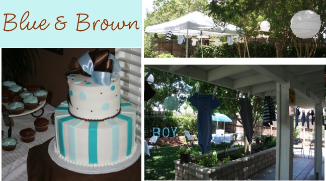 Blue and Brown Baby Shower Ideas. Who says baby boy showers can't be 