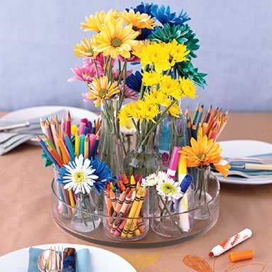 Colorful Fun! Centerpiece for Kids Table | Thoughtfully Simple