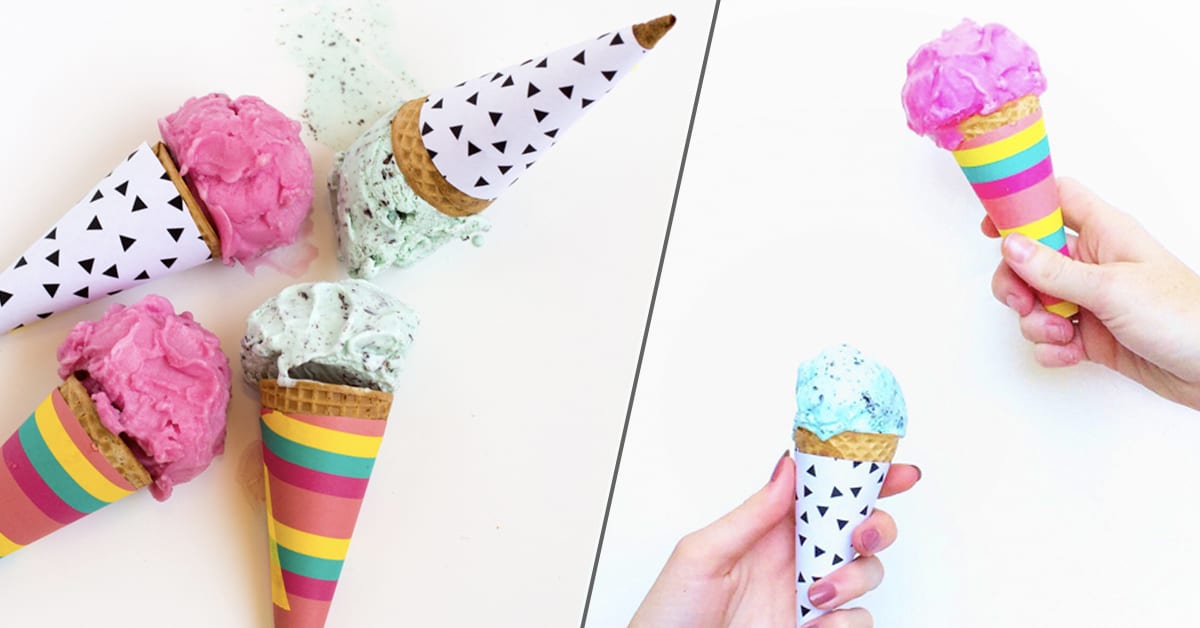 Diy Ice Cream Cone Wrappers Thoughtfully Simple