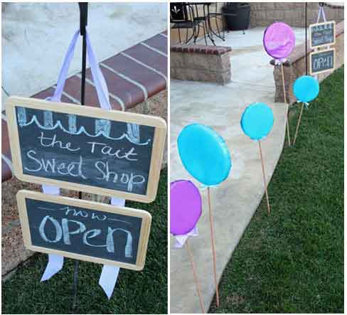 Candy Themed Party Decoration that you can make