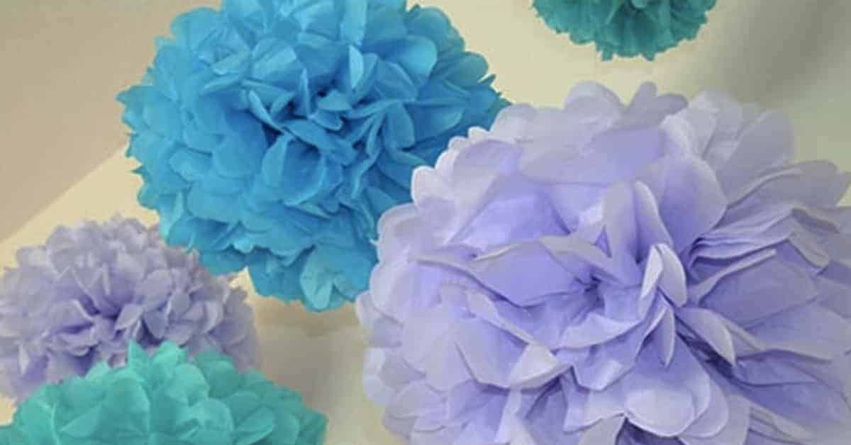 How to Make Tissue Paper Pom Poms - an easy step by step tutorial