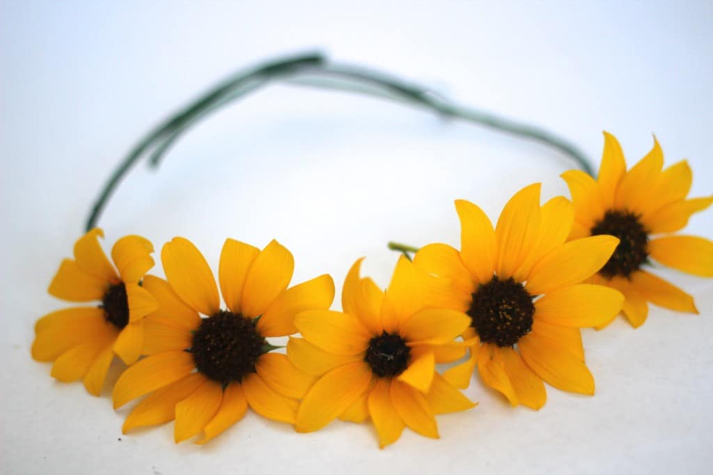 how to make a sunflower flower crown