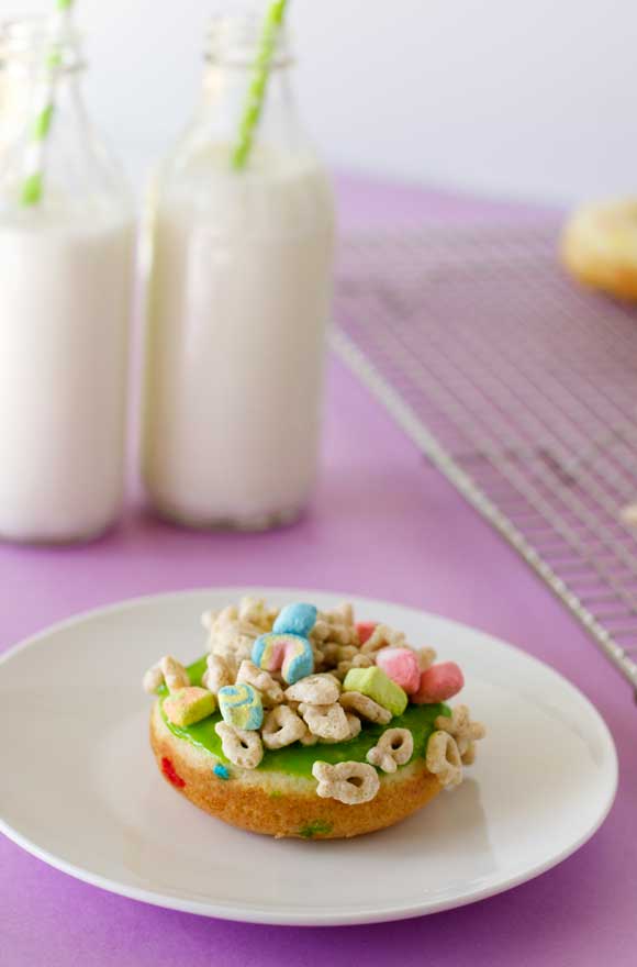 Cereal Donuts for St. Patrick's Day