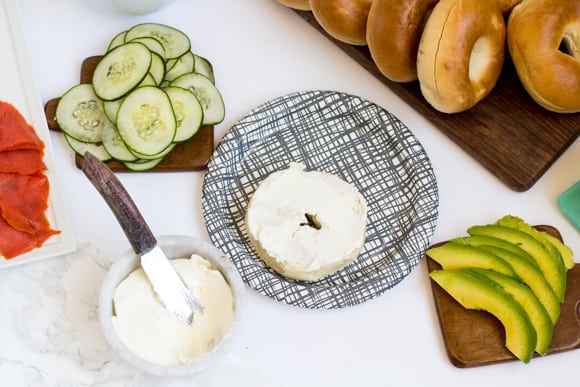 Build your own bagel bar with simple bagel bar ideas