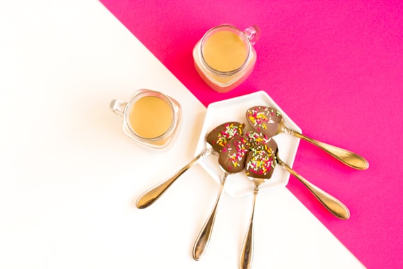 chocolate spoon for stirring