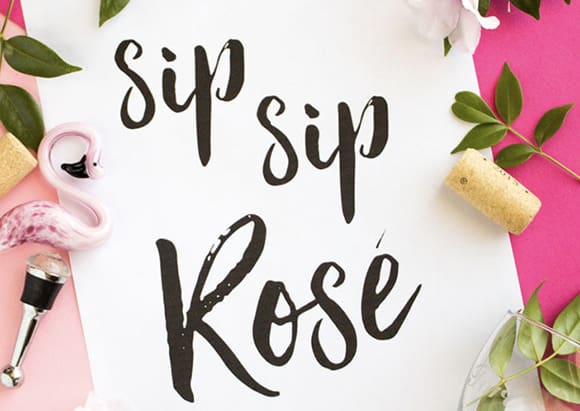 Print this Sip Sip Rosé sign to go with your rosé spritzer