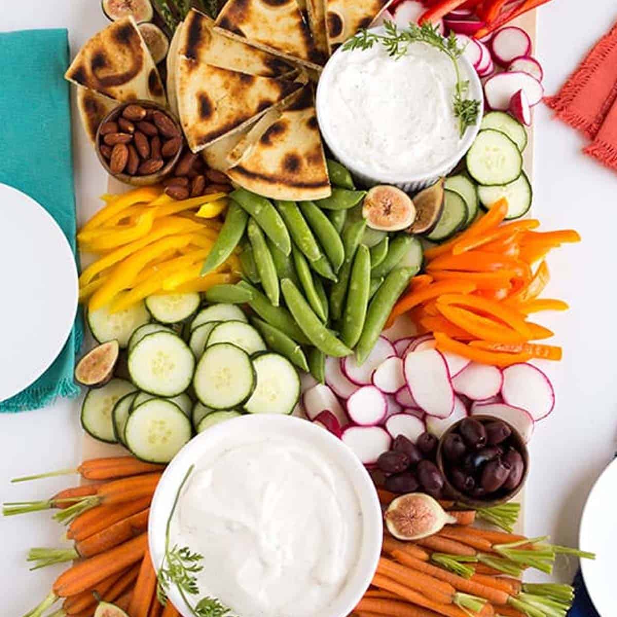 Veggie tray as a traditional Thanksgiving starter