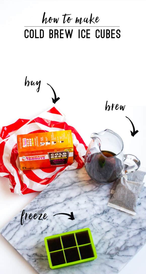 Making cold brew ice cubes at home is really simple with this tip. Coffee ice cubes are great to keep in the freezer for that afternoon cold brew coffee.