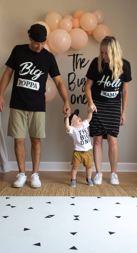 Family outfits for our son's 1st birthday party