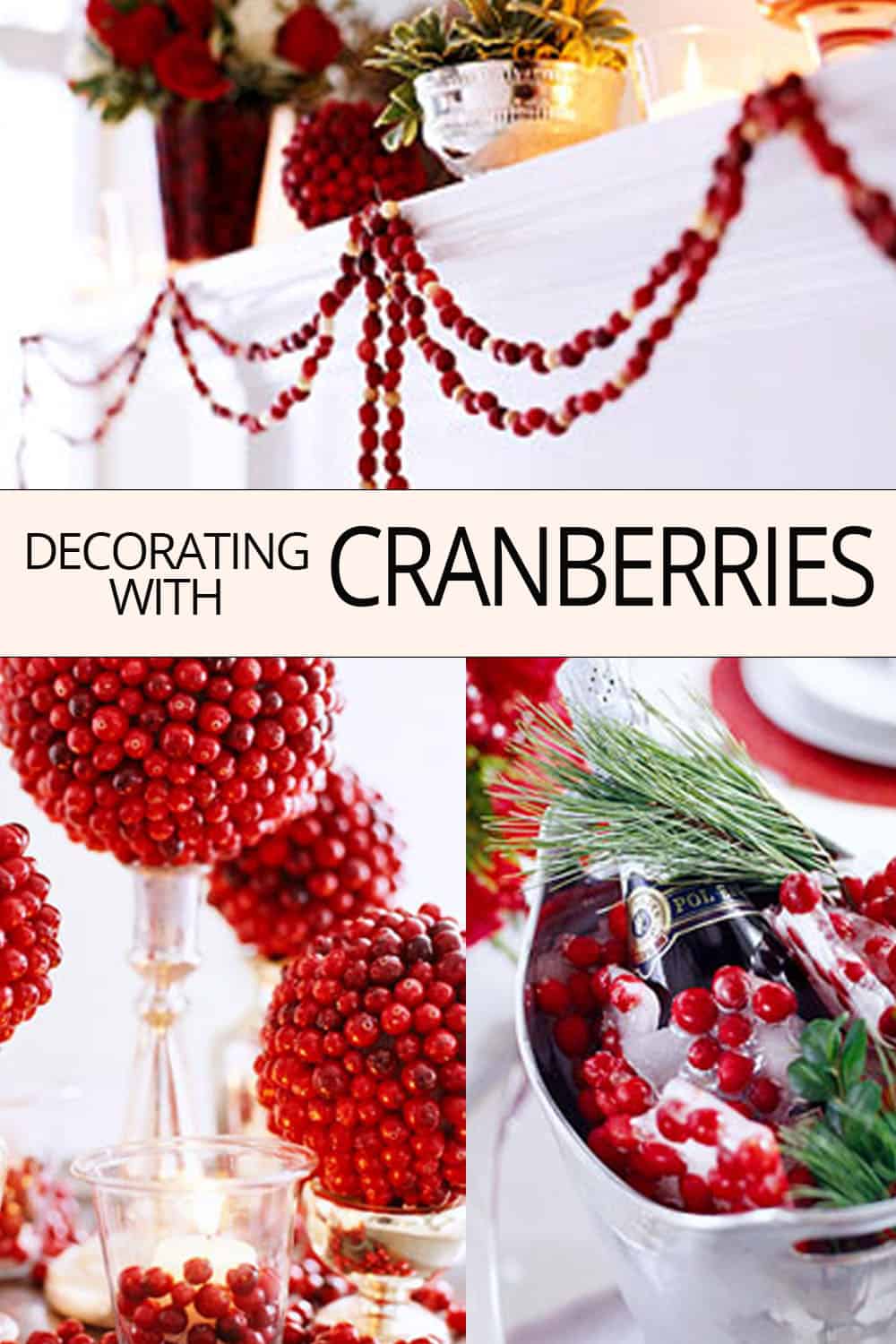 3 Ways to Use Cranberries in Your Christmas Decor - Tonality Designs