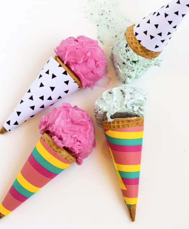 Ice Cream Cone Wrappers | Free to Print!