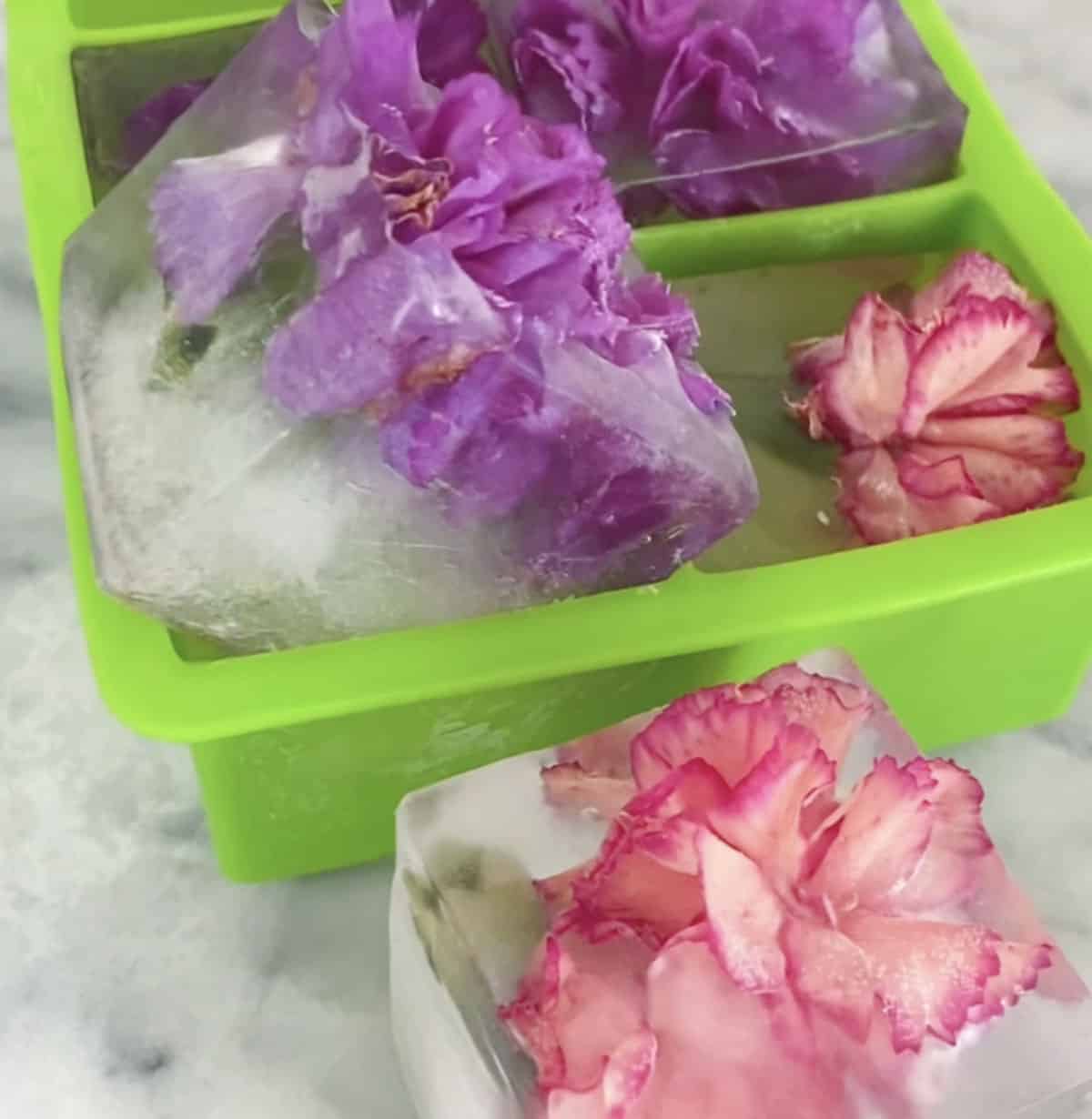Flower Ice Cubes for Entertaining